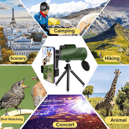 Compact Monocular for Bird Watching, Handheld Monocular Telescope with Smartphone Adapter – image 12