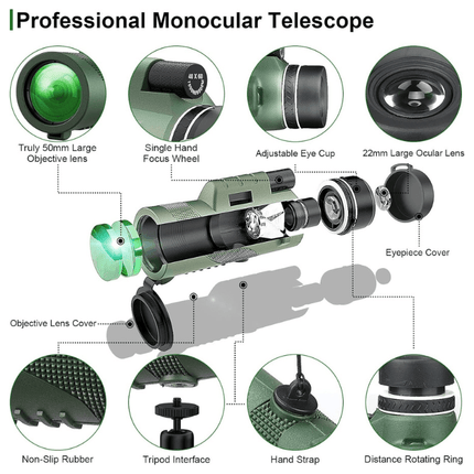 Compact Monocular for Bird Watching, HD Monocular for Hiking – image 13