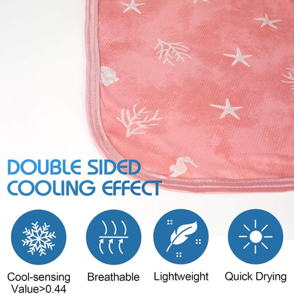 Coastal Comfort | Direct Cooling Throw Blanket with Double-Sided Effect | Lightweight & Breathable for Hot Sleepers