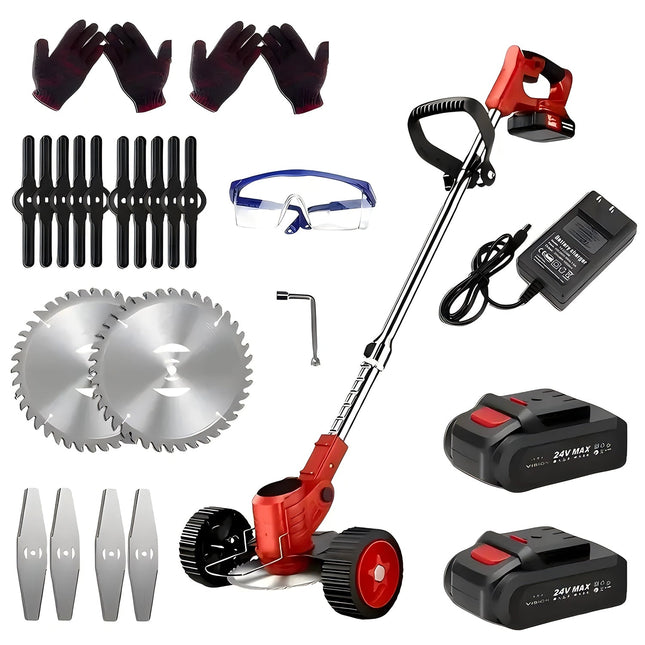 Electric Weed Eater, Electric Weed Wacker, Lawn Edger for Flower Beds, Battery Powered Grass Cutter, Brushless Battery Weed