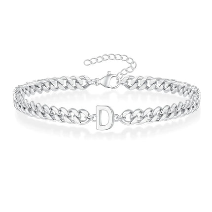 Cuban Link Bracelet with Initial – image 8