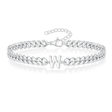 Cuban Link Bracelet with Initial, Waterproof Jewelry – image 27