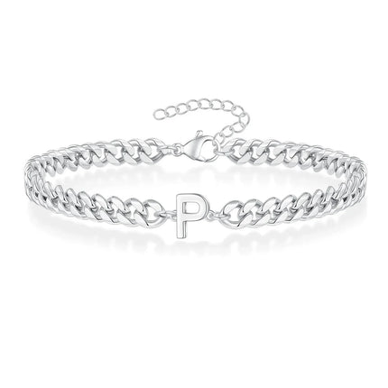 Cuban Link Bracelet with Initial – image 20