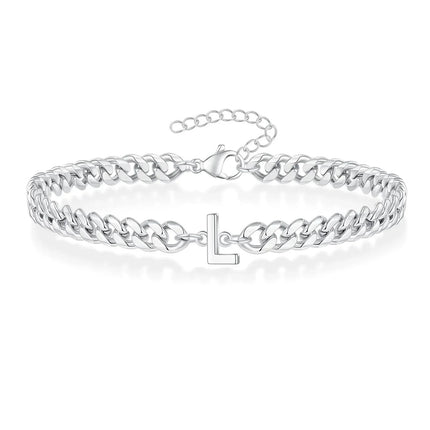 Cuban Link Bracelet with Initial – image 16