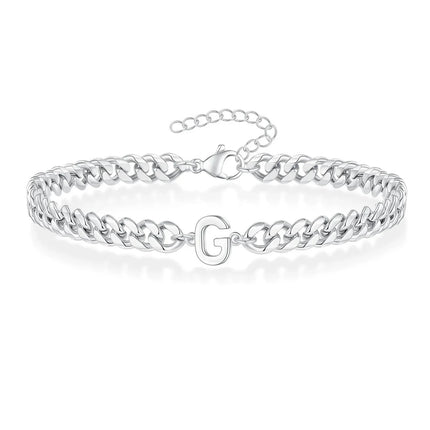 Cuban Link Bracelet with Initial, Waterproof Jewelry – image 11