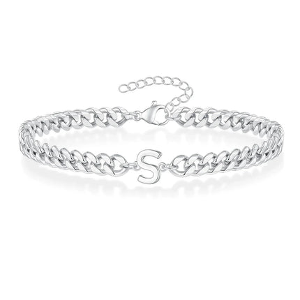 Cuban Link Bracelet with Initial, Waterproof Jewelry – image 23