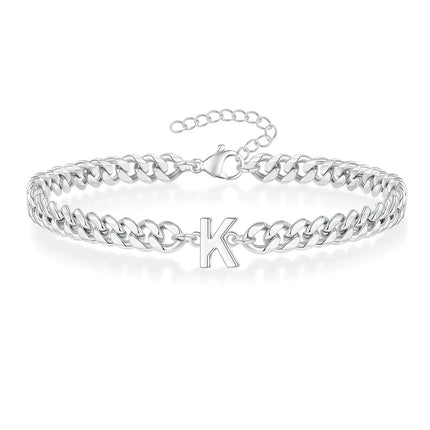 Cuban Link Bracelet with Initial, Waterproof Jewelry – image 15