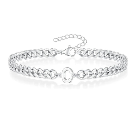 Cuban Link Bracelet with Initial, Waterproof Jewelry – image 7