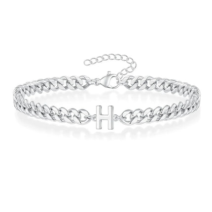 Cuban Link Bracelet with Initial – image 12