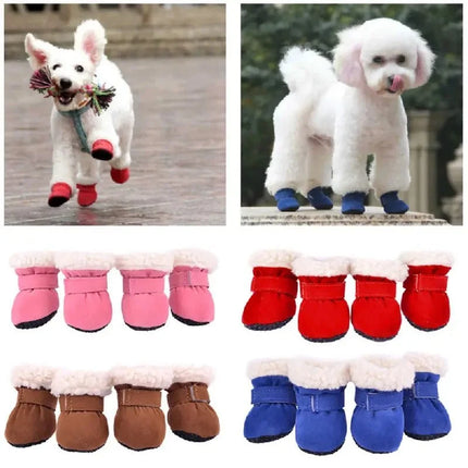 Dog Shoes for Winter, Waterproof Dog Boots with Non Slip Sole – image 4