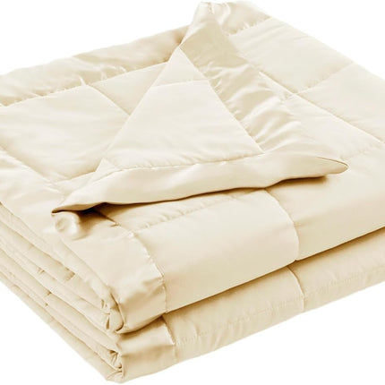 Windom Collection | Down Alternative Blanket with Moisture-Wicking Treatment | Lightweight & Soft Bed Cover for All Seasons, Satin Trim