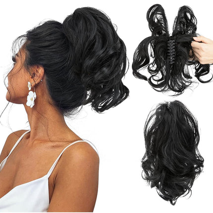 Curly Ponytail Hair Extension, Clip In Ponytail Extension with Elastic Band – image 6