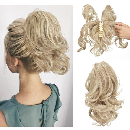 Curly Ponytail Hair Extension, Clip In Ponytail Extension with Elastic Band – image 4