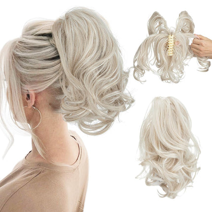 Curly Ponytail Hair Extension, Clip In Ponytail Extension with Elastic Band