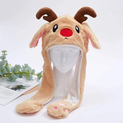 Christmas Hat with Moving Ears, Funny Hat for Kids and Adults – image 10