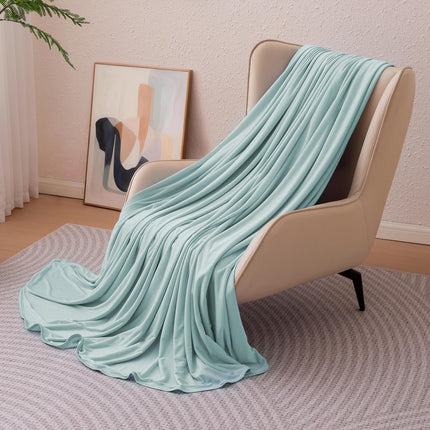 Cooling Comfort | Reversible Lightweight Blanket for Hot Sleepers | Soft Thin Throw for Bed & Couch