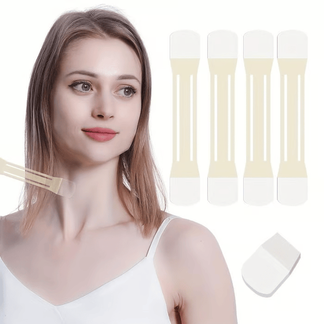 Neck Tape, Invisible Neck Lifting Tape for Sagging Skin, Sweat Proof Hypoallergenic Tape for Smooth Neckline_00
