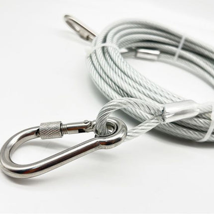 Chew Proof Dog Leash, PVC Coated Steel Yard Dog Leash for Outdoor – image 9