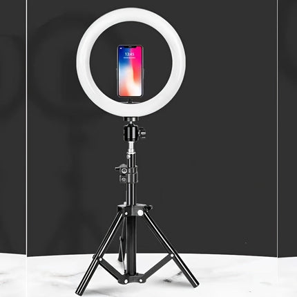 Ring Light with Tripod Stand, 10 Inch LED Photography Light with Phone Holder