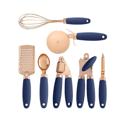 Stainless Steel Kitchen Utensils Set with Elegant Cutlery Rack | 7-Piece Cooking Tools for Stylish & Efficient Meal Prep