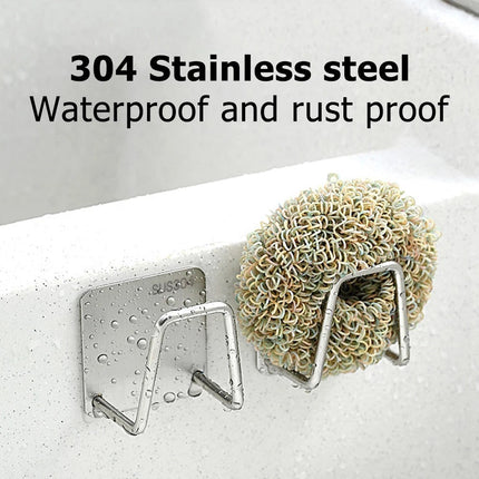 Stainless Steel Sink Sponge Drain Drying Rack with Drainage Holes | Durable Organizer for Clean and Clutter-Free Kitchen