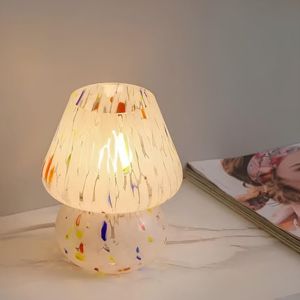 Hand-Blown Glass Lamp with Unique Patterns | Dimmable Lighting for Elegant Home Ambiance
