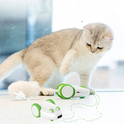 Automatic Cat Toy with Interactive Feather Movement | Engaging Play for Boredom Relief and Mental Stimulation