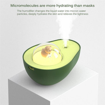 Avocado Mini Spray Humidifier with Negative Ion Generation | Compact USB Humidifier for Improved Air Quality