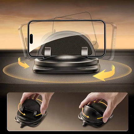 Universal Anti-Slip Car Phone Holder with 360° Rotation | Reusable Silicone Mount for Safe Driving and Easy Access