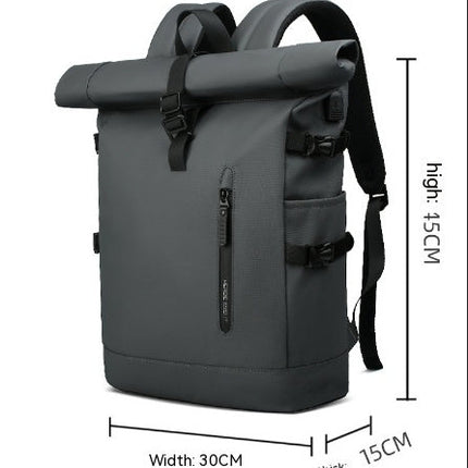 Stylish Black Men's Travel Backpack with Waterproof Features | Comfortable 20-35L Capacity for Leisure Adventures