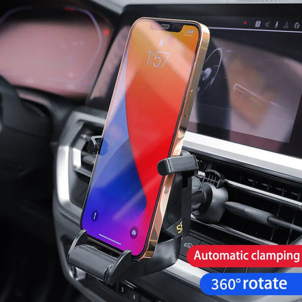 Car Phone Holder with 360° Rotation and Silent Design | Secure Air Vent Mount for Worry-Free Driving