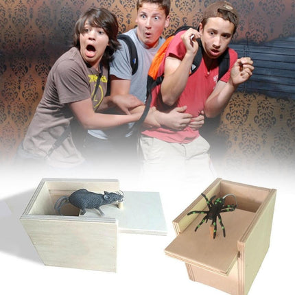 Prank Gift Box with Jumping Spider, Wooden Trick Box for April Fools Prank – image 4