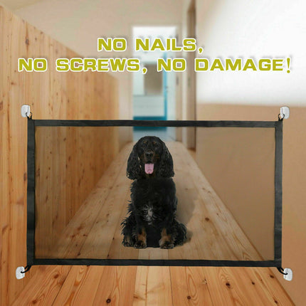 Portable Pet Safety Gate with Retractable Design | Lightweight Mesh Barrier for Home and Travel