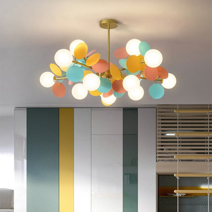 LED Ceiling Light Fixture, Modern Pendant Light for Living Room, Acrylic Glass Hanging Light for Bedroom and Entryway