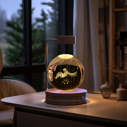 Crystal Serenity Lamp with 3D Crystal Design & Warm Glow | Elegant Home Lighting for Relaxing Atmosphere
