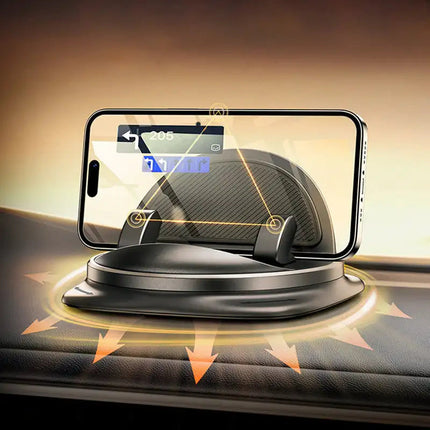Universal Anti-Slip Car Phone Holder with 360° Rotation | Reusable Silicone Mount for Safe Driving and Easy Access