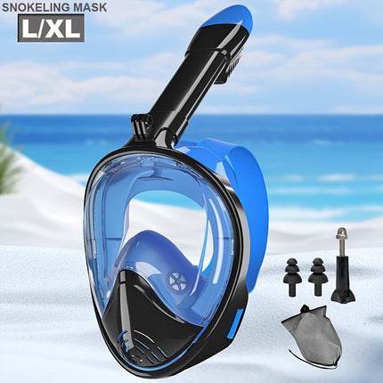 Full Face Snorkel Mask with 180 Degree View, Snorkeling Gear with Dry Top Snorkel, Snorkeling Mask for Swimming – image 9