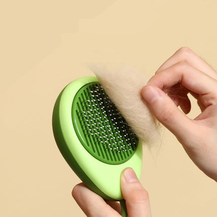 Avocado-Shaped Grooming Brush for Cats & Dogs with Stainless Steel Needles | Reduces Shedding & Boosts Blood Circulation