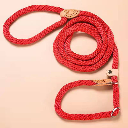 Hemp Rope Dog Leash with Integrated Collar for Ultimate Control | Stylish and Durable Leash for Training