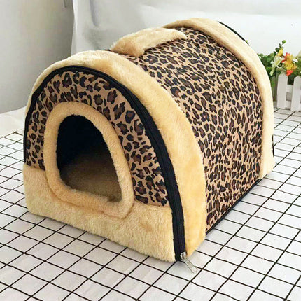 Self-Heating Pet Kennel with Cozy Fleece Fabric | Warm and Comfortable Home for Cats and Dogs