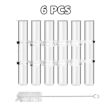 Glass Tube Bud Vases with Hinges, Clear Glass Vase for Flowers – image 8