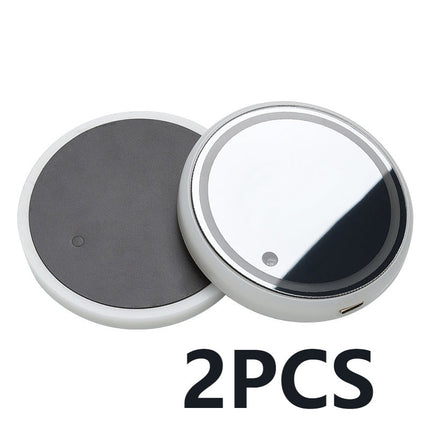 7-Color LED Cup Coaster with Solar & USB Charging | Automatic Light Activation for Car Ambiance