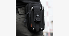 Belt Bag, Military Bum Bag with Zipper Pockets, Tactical Travel Waist Bag in Waterproof Nylon for Outdoor