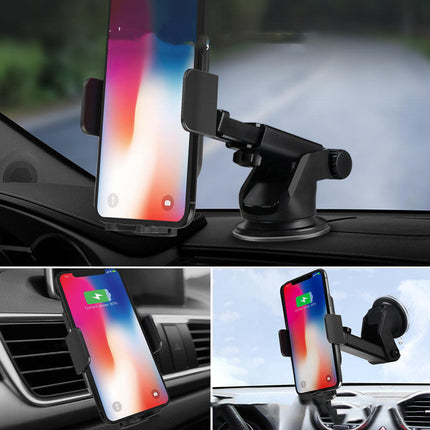 Car Wireless Charging Stand with Durable Metal Design | Efficient Charging for Smartphones and Devices
