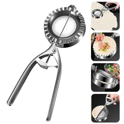 Stainless Steel Dumpling Mold with Ergonomic Handle | Easy Dumpling Maker for Perfectly Sealed Dumplings