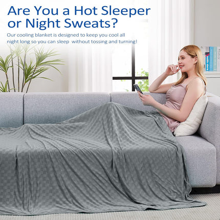 ChillEase | Cooling Blanket for Hot Sleepers with Arc-Chill Technology | Soft & Breathable for Year-Round Comfort