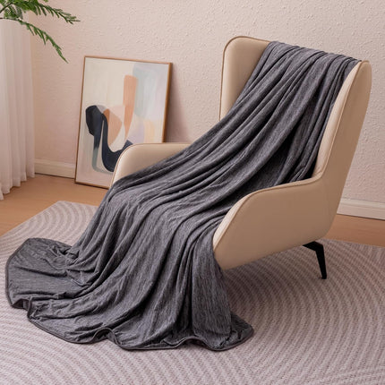 Cooling Comfort | Reversible Lightweight Blanket for Hot Sleepers | Soft Thin Throw for Bed & Couch