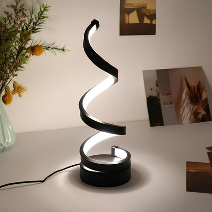 Dimmable USB Spiral Table Lamp with Modern Design | Adjustable Lighting Colors for Perfect Ambiance