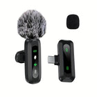 Wireless Microphone for iPhone and USB C Phones, Lavalier Microphone Clip On with Windscreen, Mini Lapel Mic for Podcast