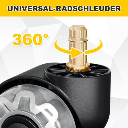 Office Chair Caster Wheels Set of 5, Swivel Casters for Furniture